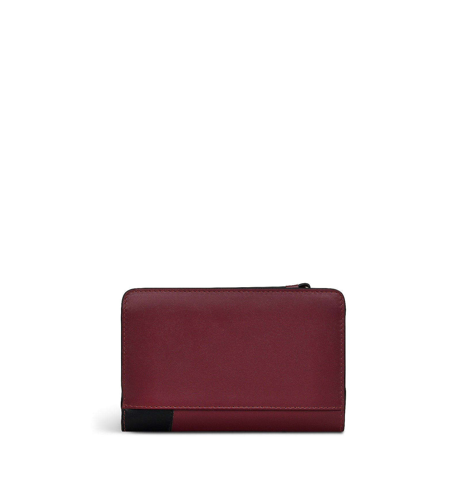 Face To Face Leather Medium Bifold Wallet in Merlot - S2398603