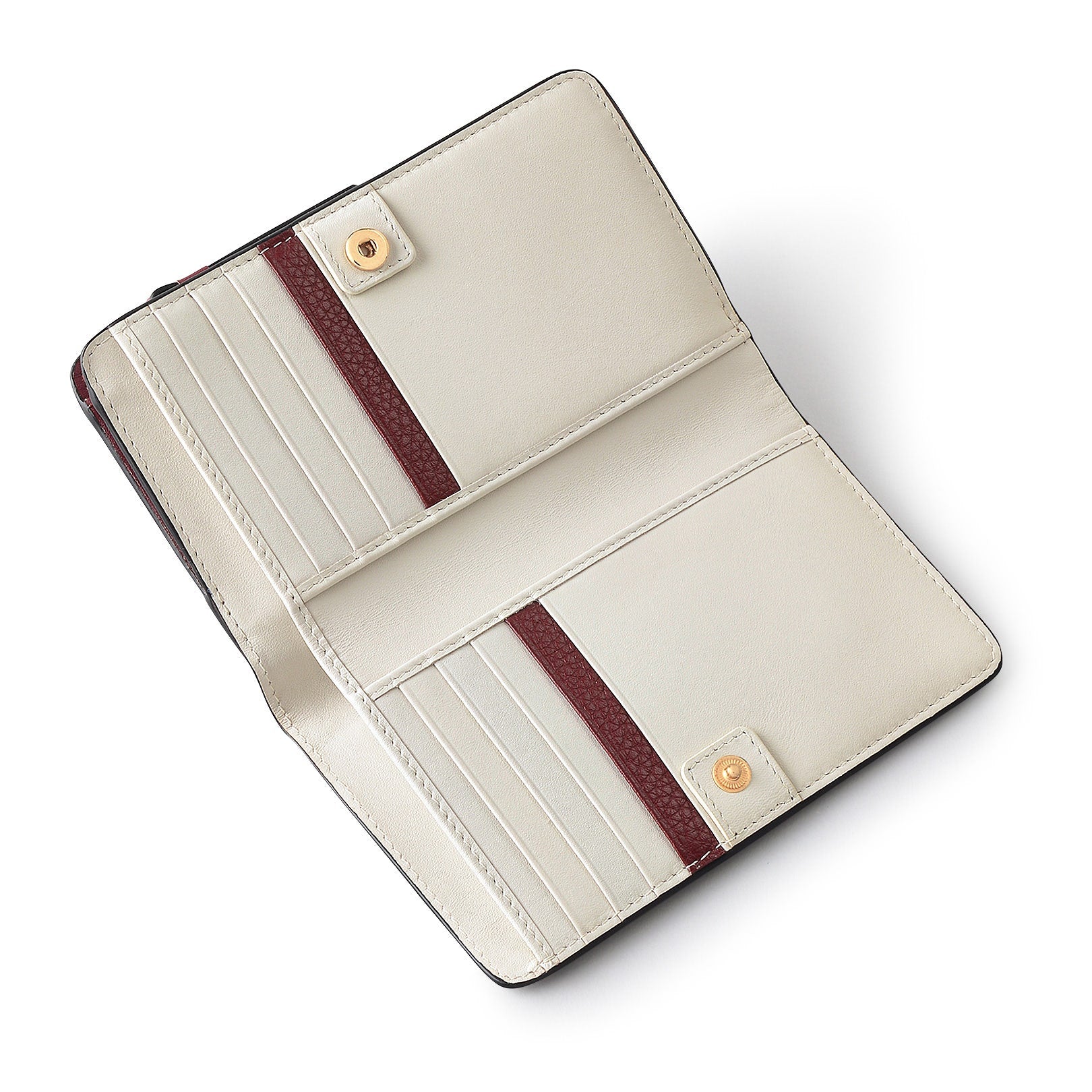 Face To Face Leather Medium Bifold Wallet in Merlot - S2398603