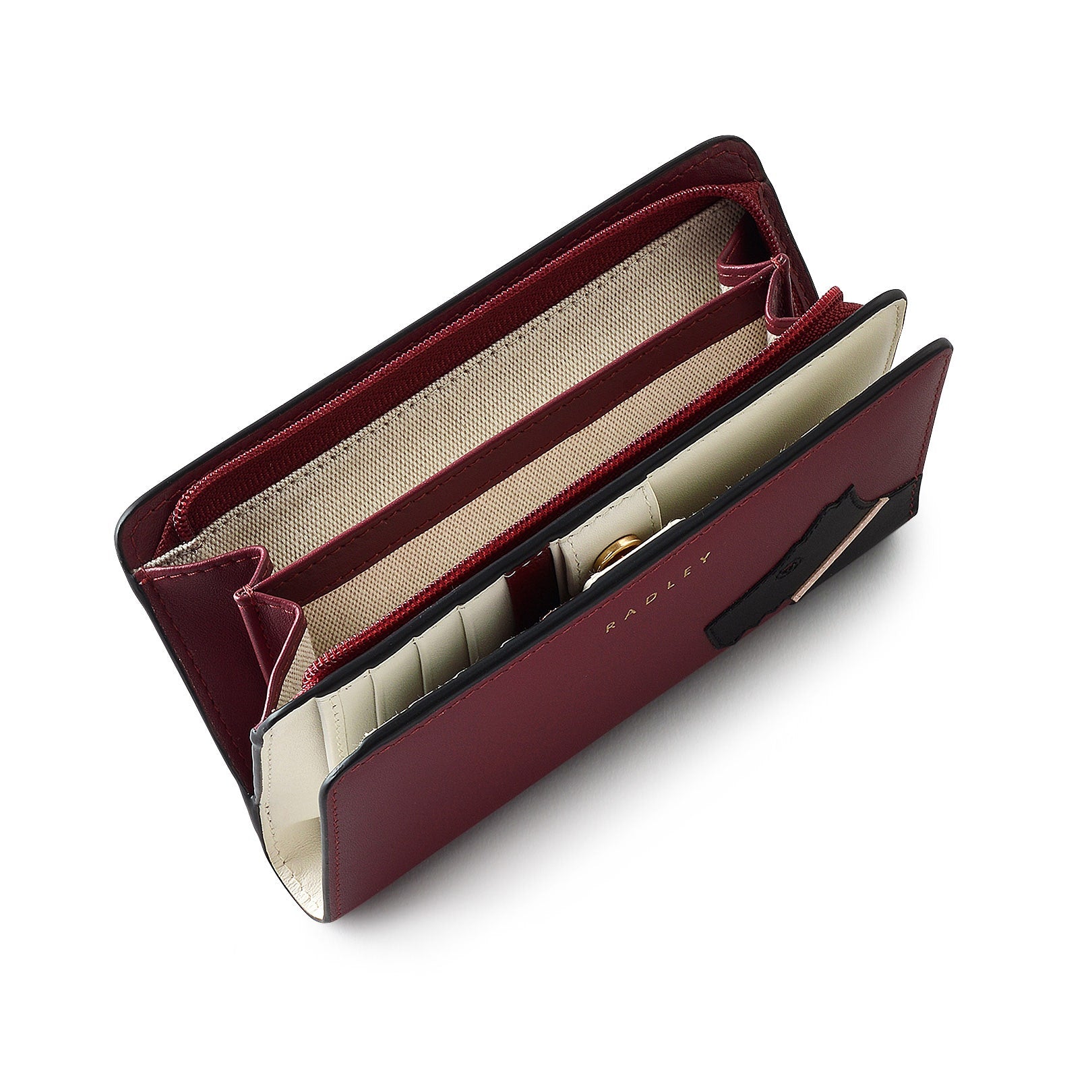 Face To Face Leather Medium Bifold Wallet in Merlot - S2398603