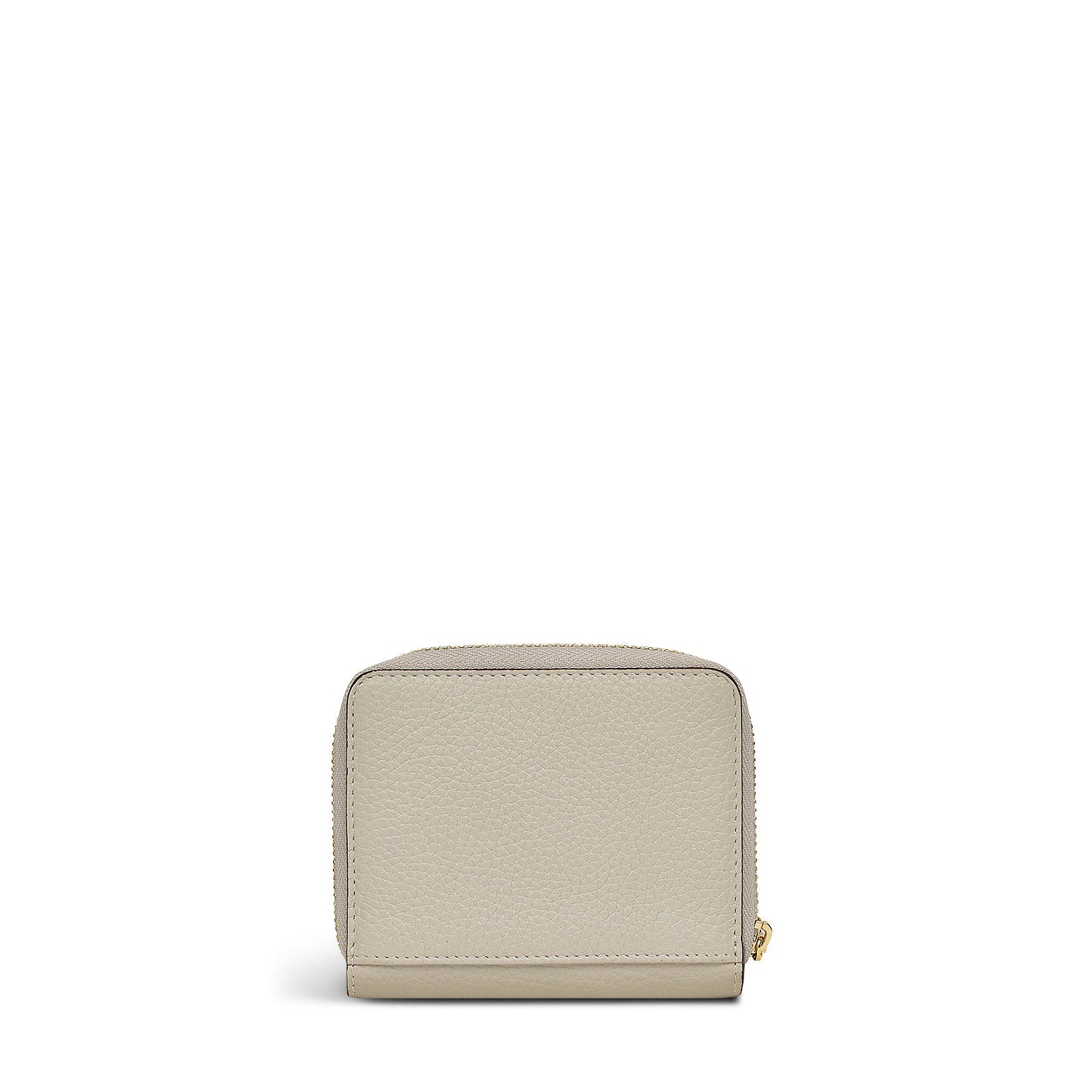 Berners Mews Leather Small Zip Around Wallet in Pumice - S2430065