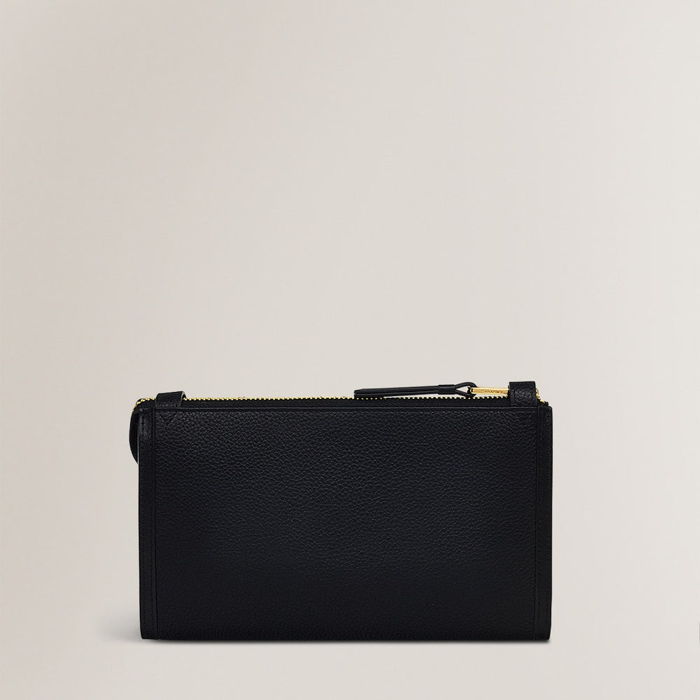 Floral Street Leather Large Phone Crossbody in Black - S2434001