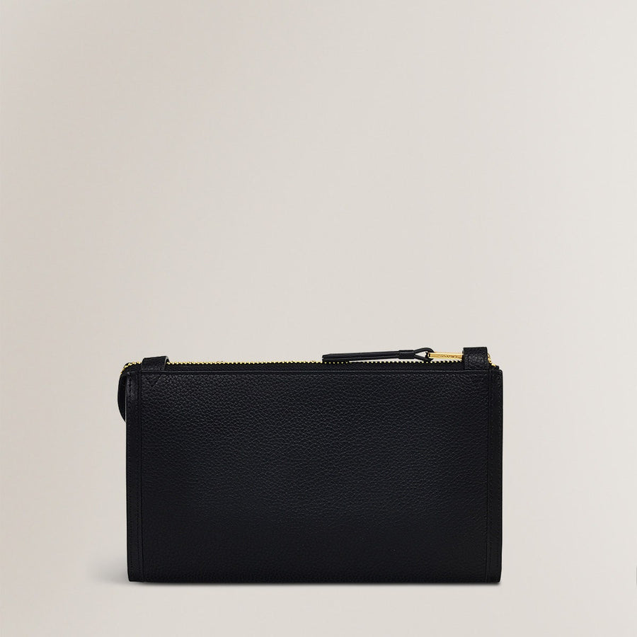 Floral Street Leather Large Phone Crossbody in Black - S2434001