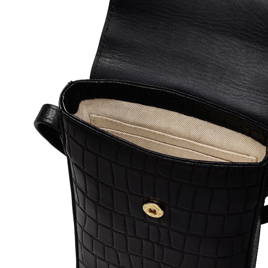 Bridgewater 2.0 Leather Medium Phone Crossbody in Black - S2460209