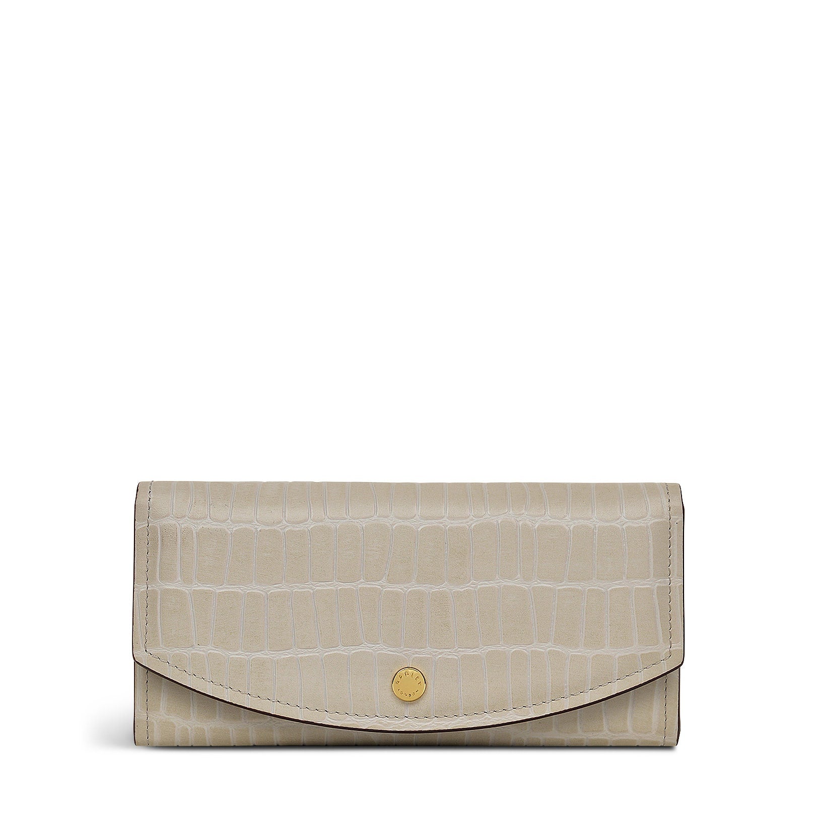 River Road Leather Large Flapover Wallet in Pumice - S246865