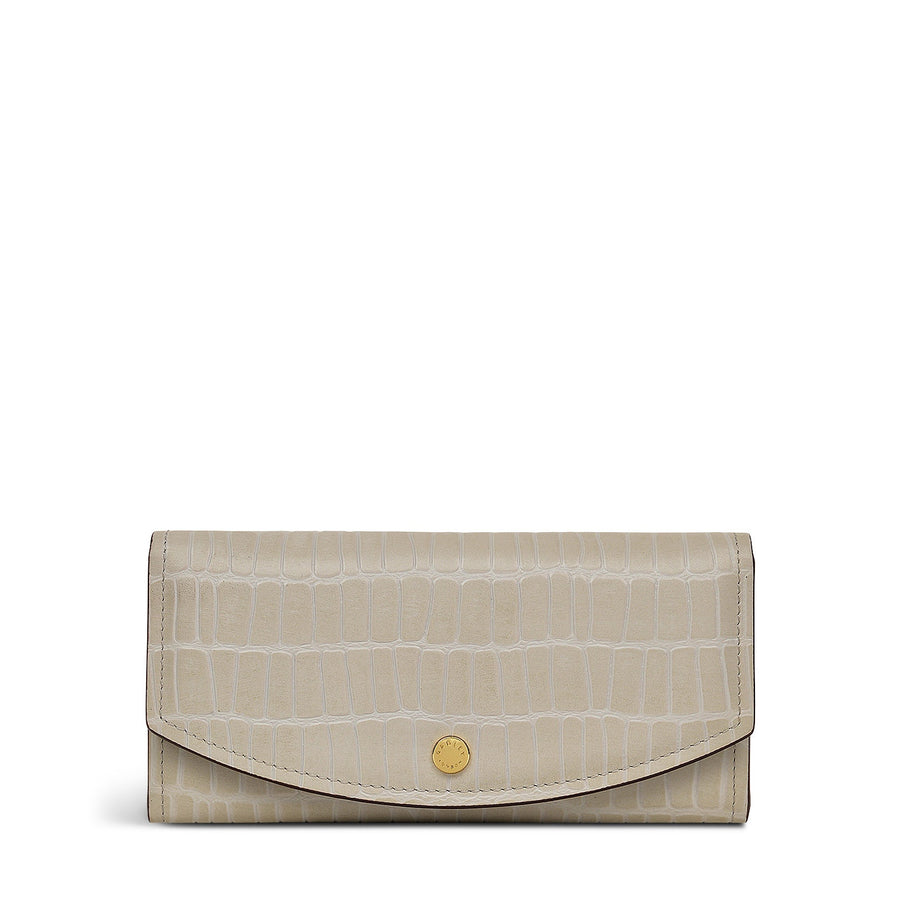 River Road Leather Large Flapover Wallet in Pumice - S246865