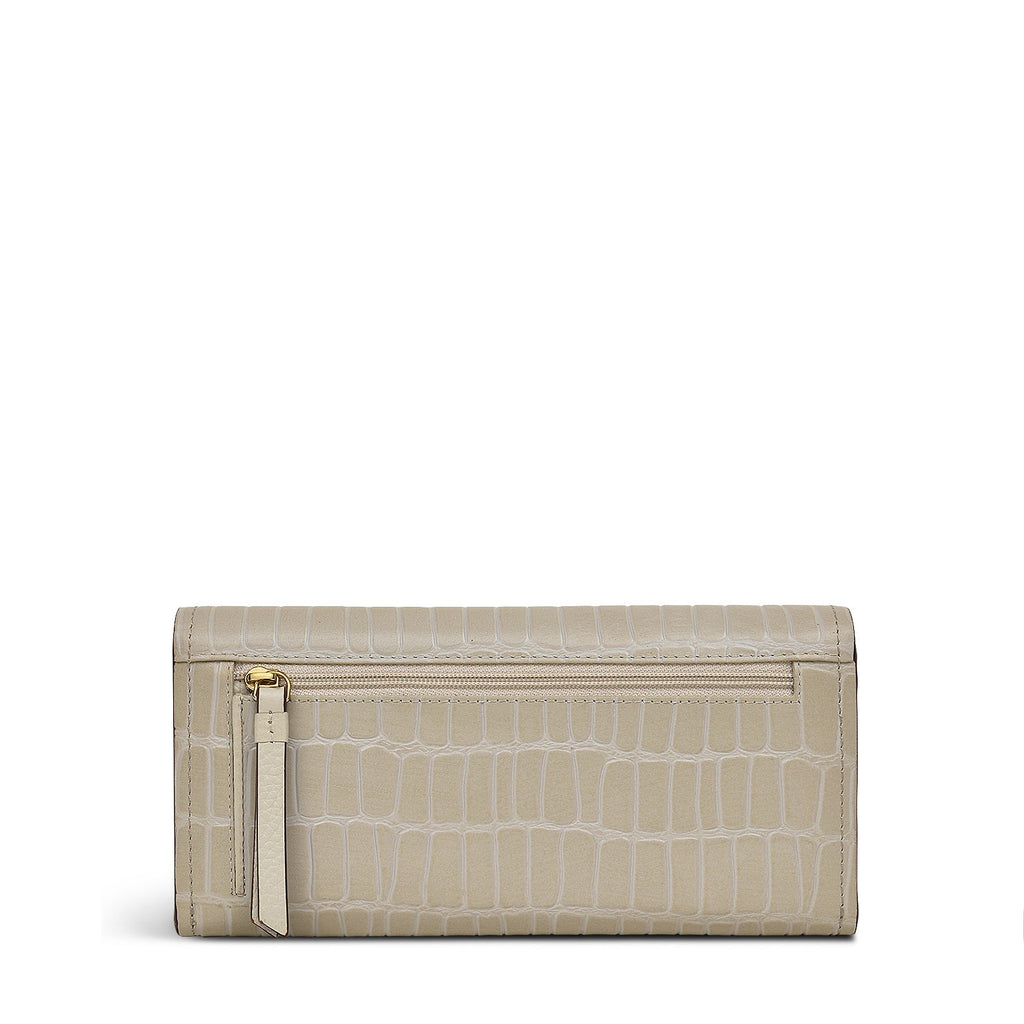 River Road Leather Large Flapover Wallet in Pumice - S246865