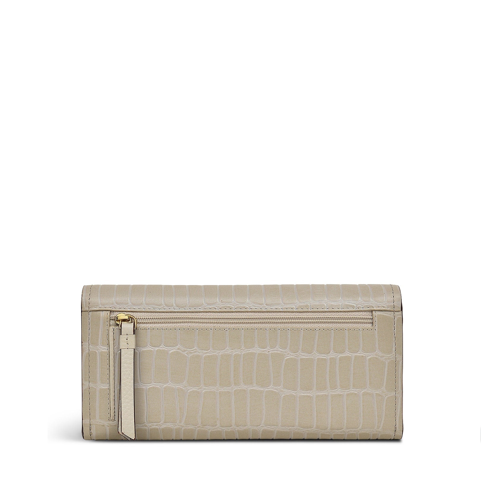River Road Leather Large Flapover Wallet in Pumice - S246865