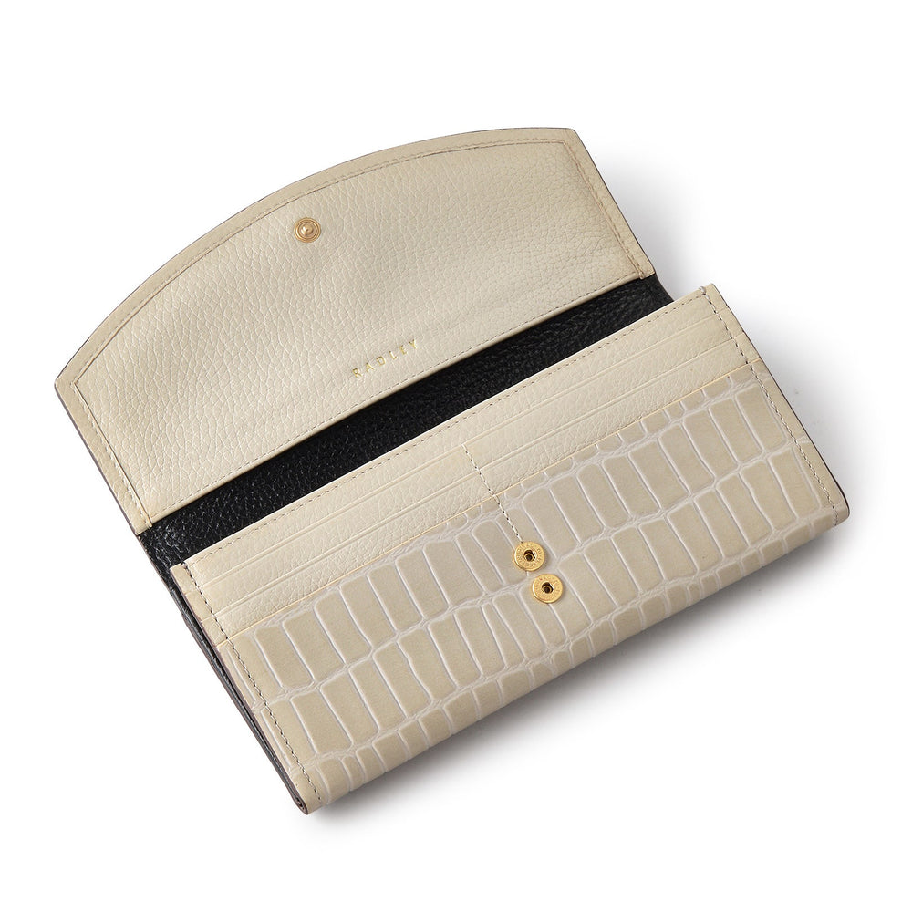 River Road Leather Large Flapover Wallet in Pumice - S246865