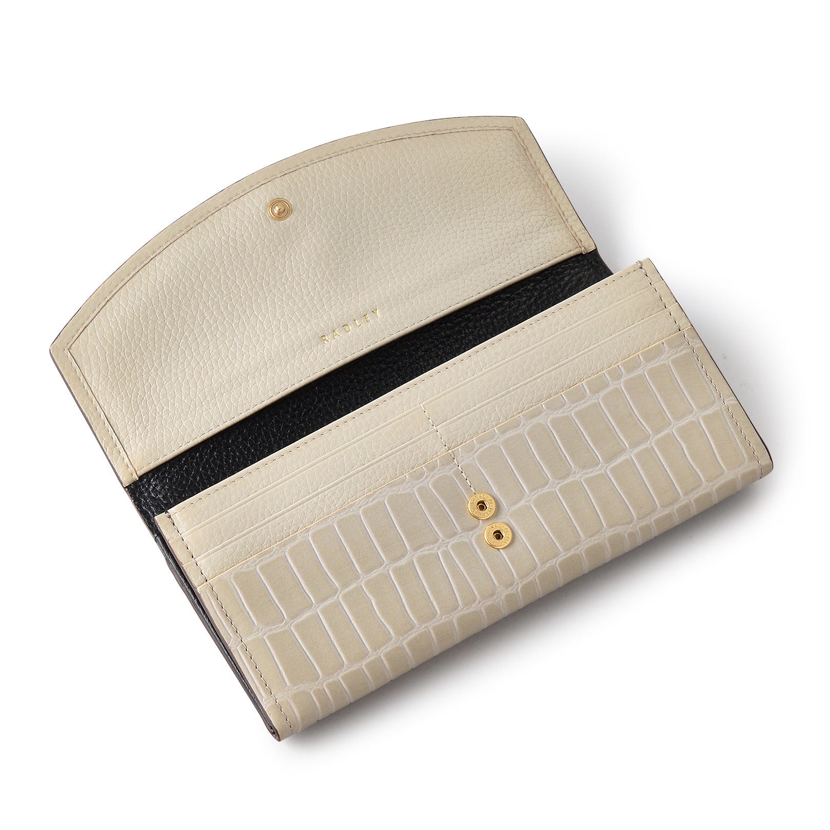 River Road Leather Large Flapover Wallet in Pumice - S246865