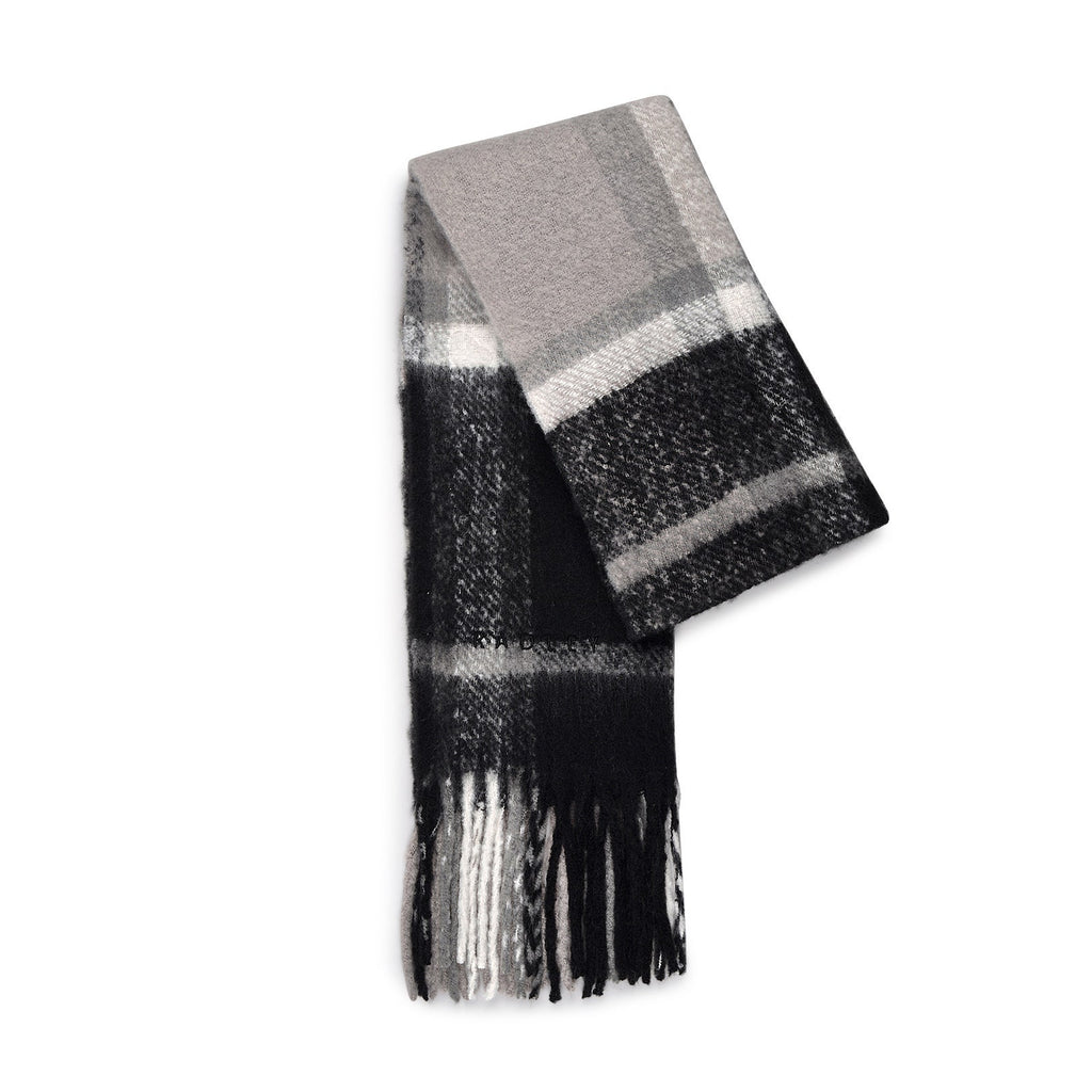 Fluffy Check Fabric Scarf - RWC10501