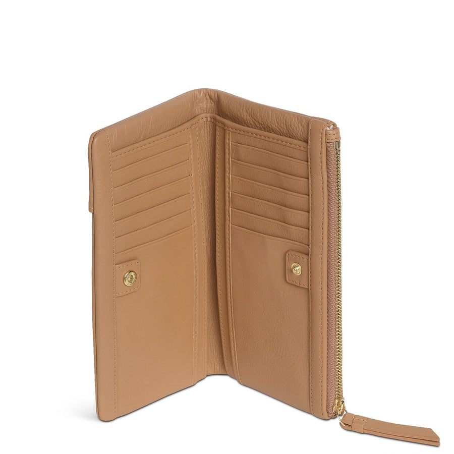 London Pockets Leather Large Bifold Wallet in Butterscotch - S3814259
