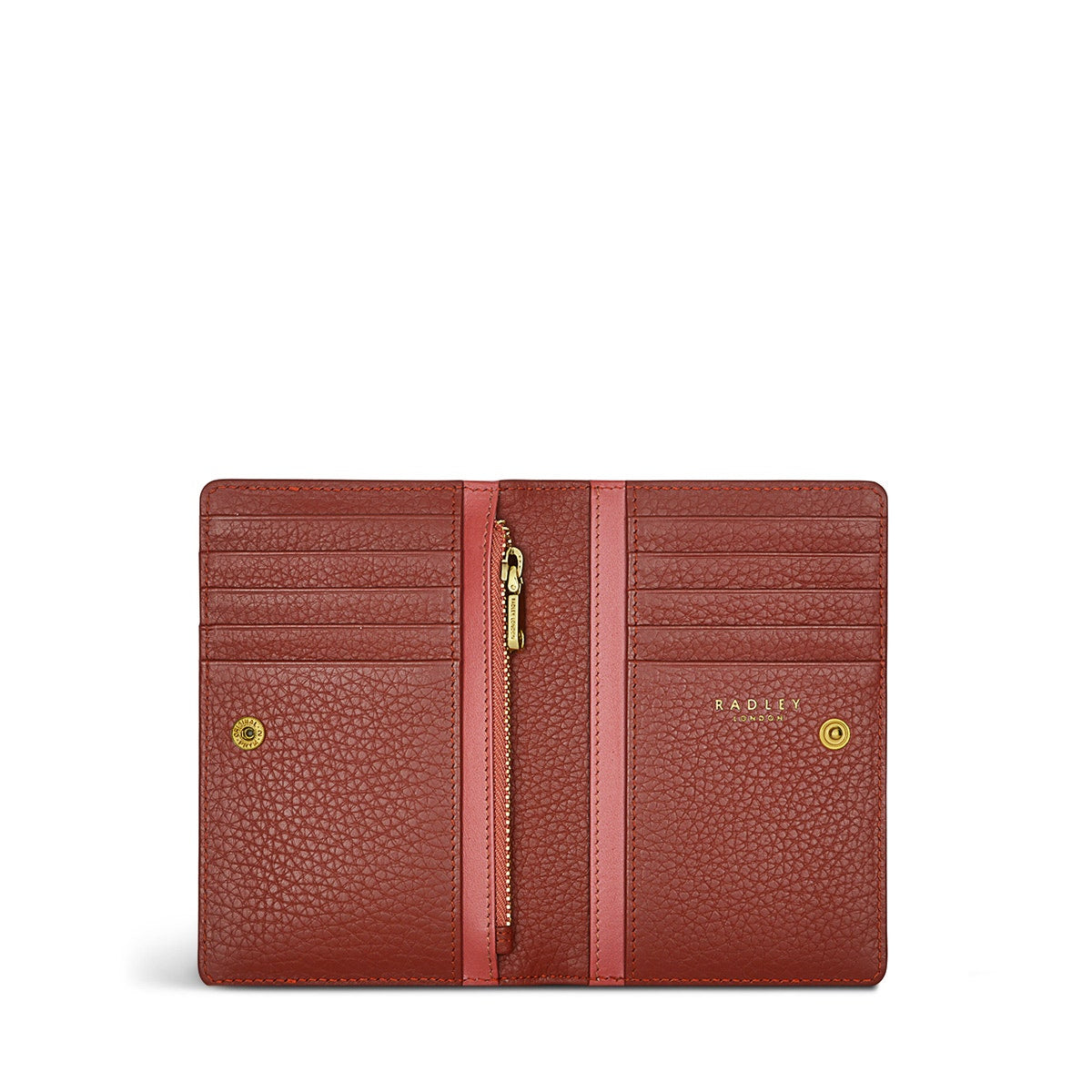 Avery Row Leather Medium Bifold Wallet in Rust - S8350939