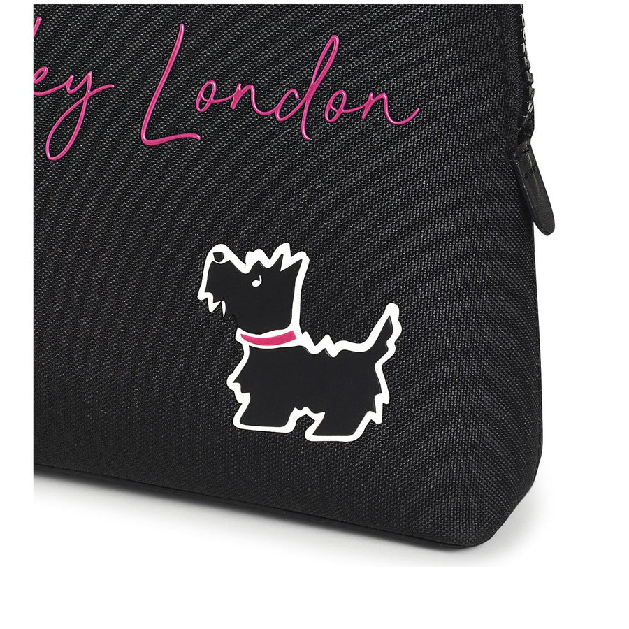 Addison Gardens Fabric Medium Ziptop Pouch in Black - S8687001