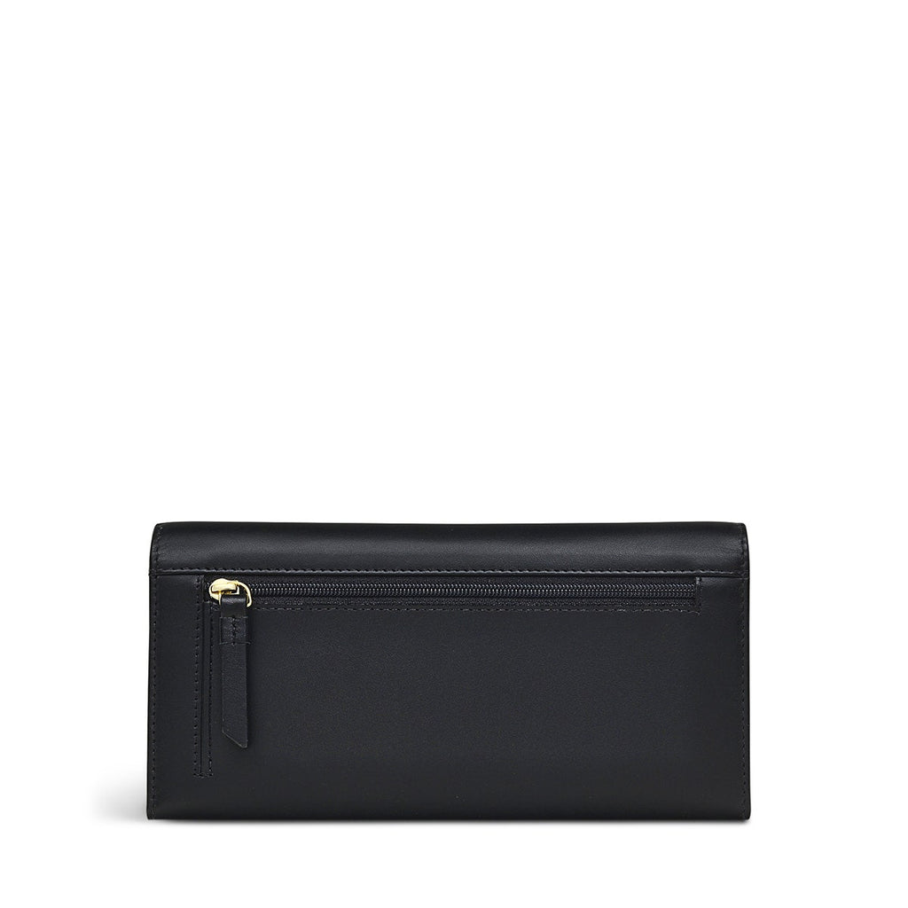 Radley Mini Dot Dog Leather Large Flapover Wallet in Black - S8805001