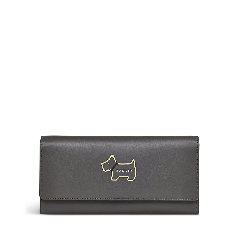 Heritage Dog Outline Large Flapover Wallet - RSM10810