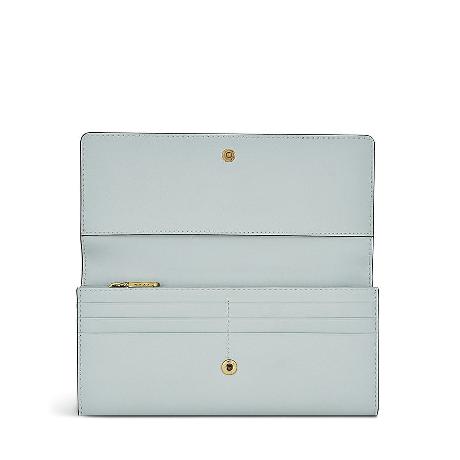 Pockets 2.0 Leather Large Flapover Wallet in Seafoam - S8907367
