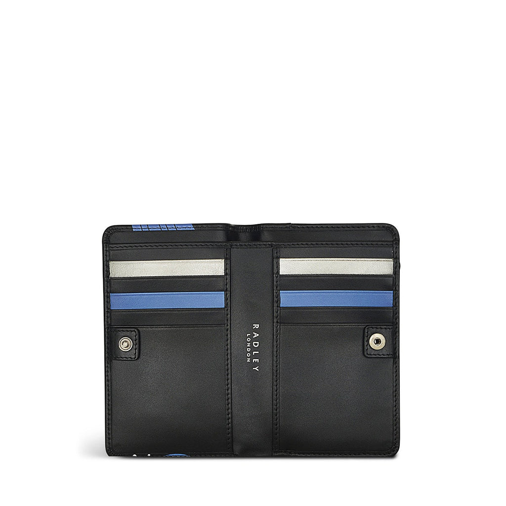 To The Moon And Back Leather Medium Bifold Wallet in Black - S8916001