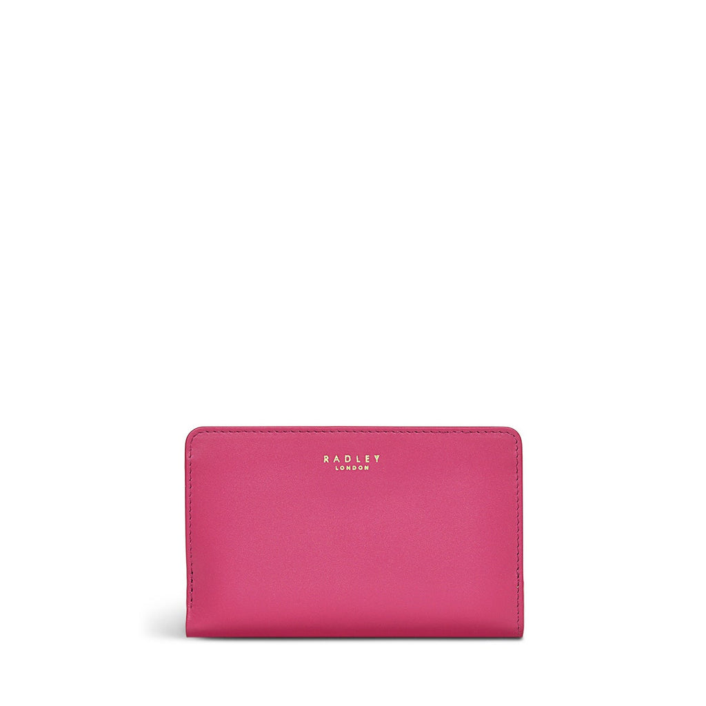 Heritage Dog Outline Leather Medium Bifold Wallet in Coulis - S8944673