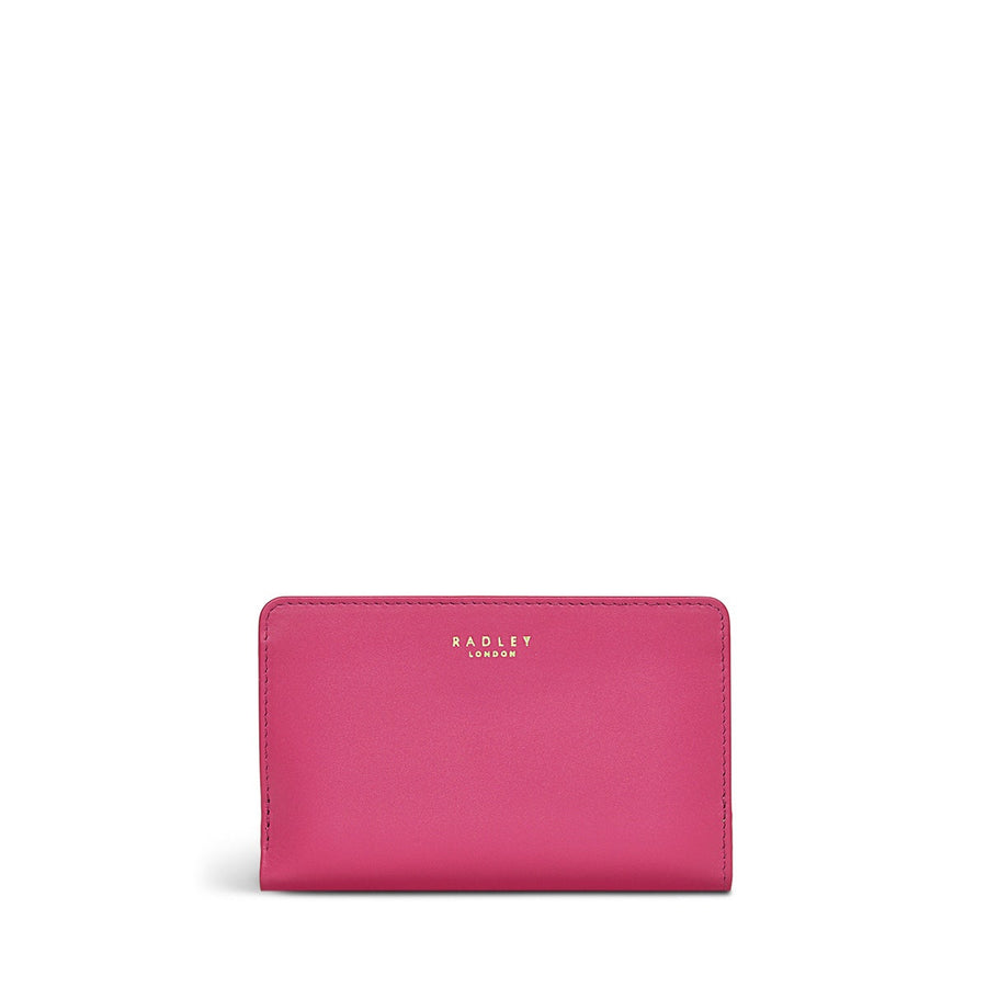 Heritage Dog Outline Leather Medium Bifold Wallet in Coulis - S8944673