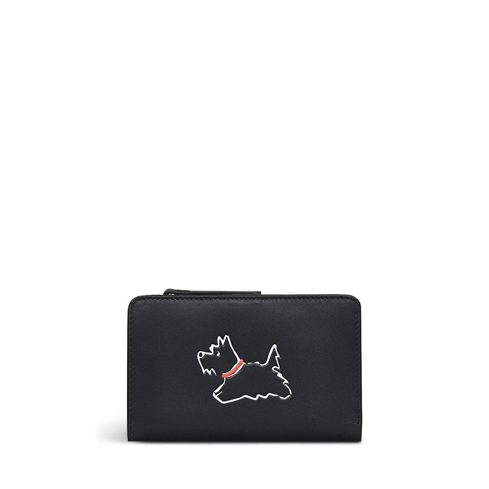 Walkies Leather Medium Bifold Wallet in Black - S7368001