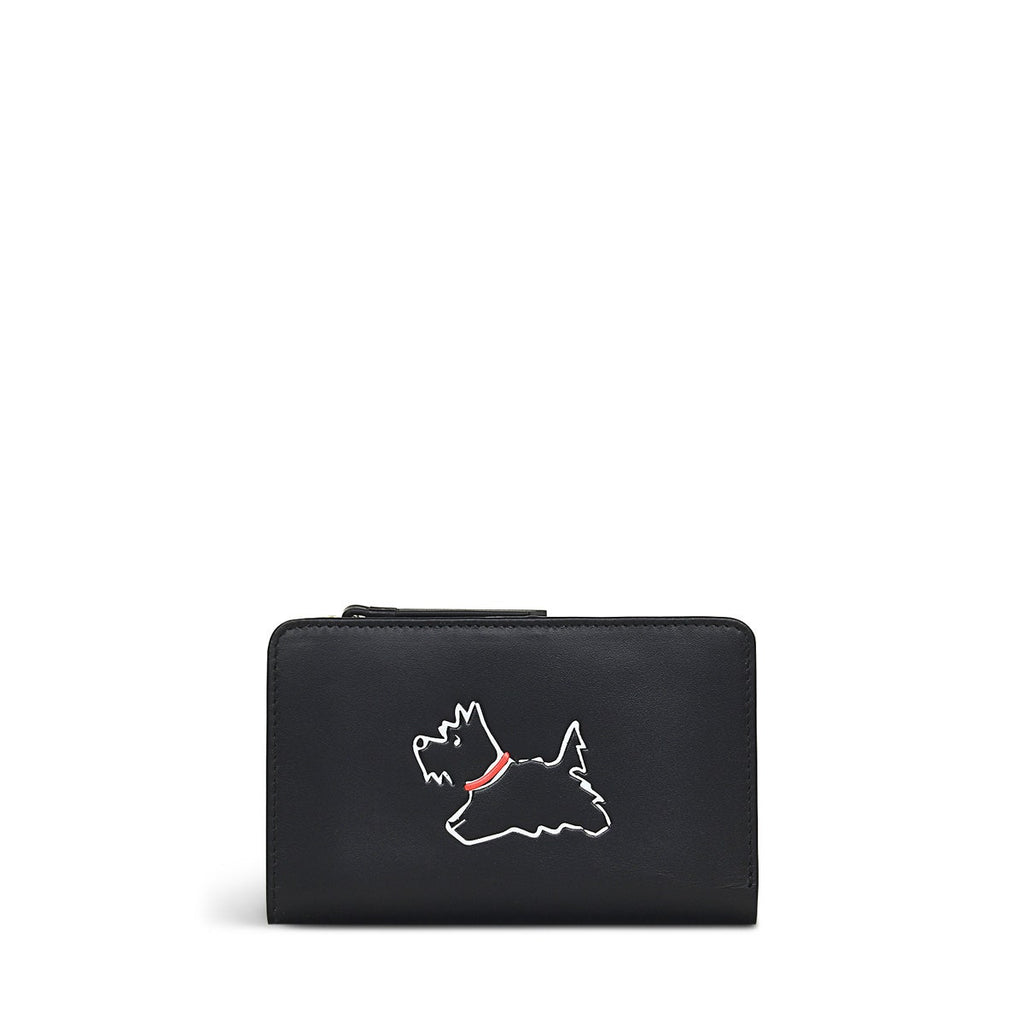 Walkies Leather Medium Bifold Wallet in Black - S7368001
