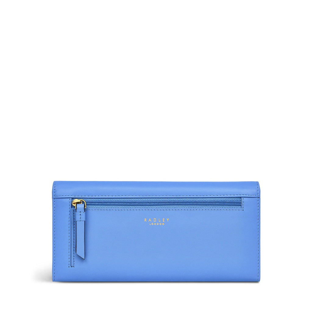 Happy & Smile Leather Large Flapover Wallet in Tranquil Blue - S9111495