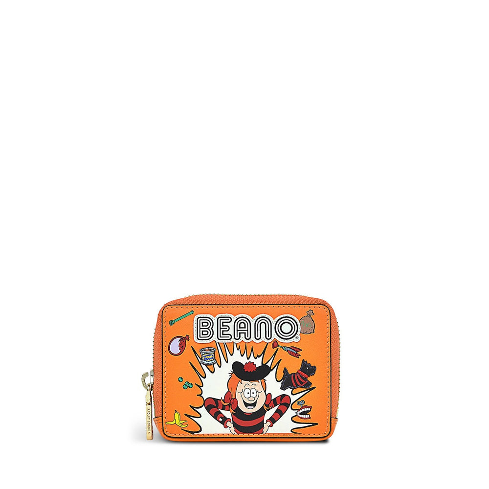 Beano SS24 Leather Small Coin Wallet in Saffron - S9184757
