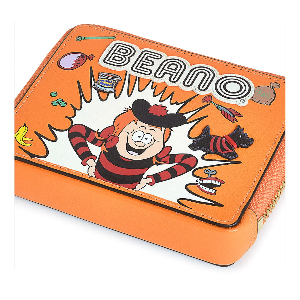 Beano SS24 Leather Small Coin Wallet in Saffron - S9184757