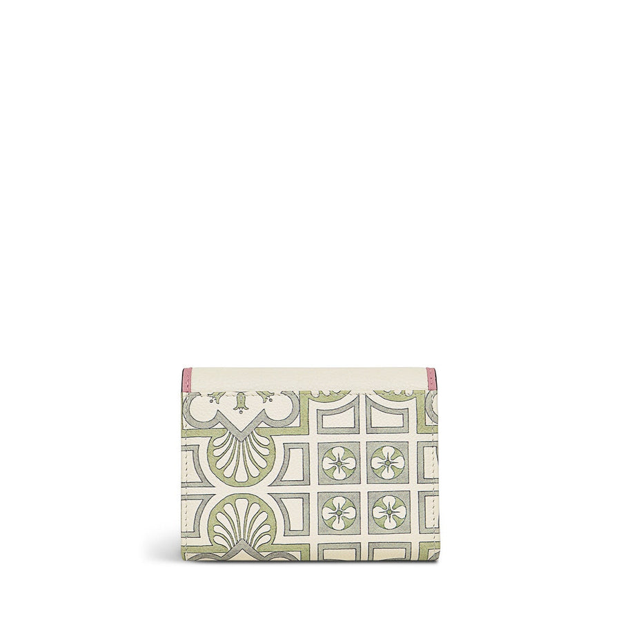 RHS SS24 Leather Medium Flapover Wallet in Chalk - S9280109