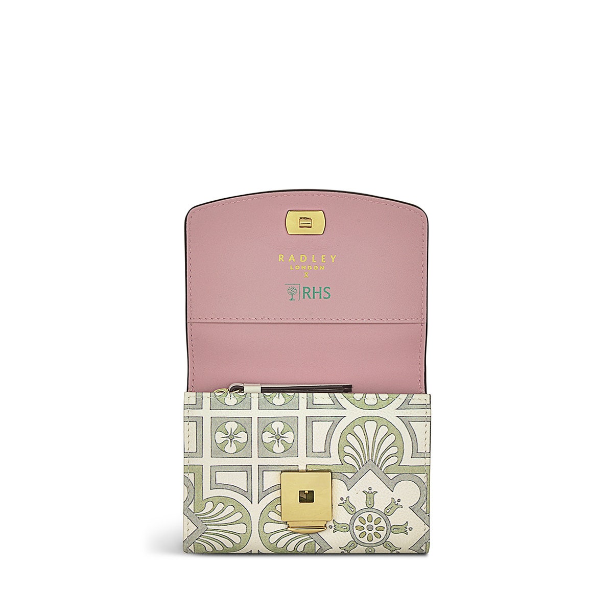 RHS SS24 Leather Medium Flapover Wallet in Chalk - S9280109