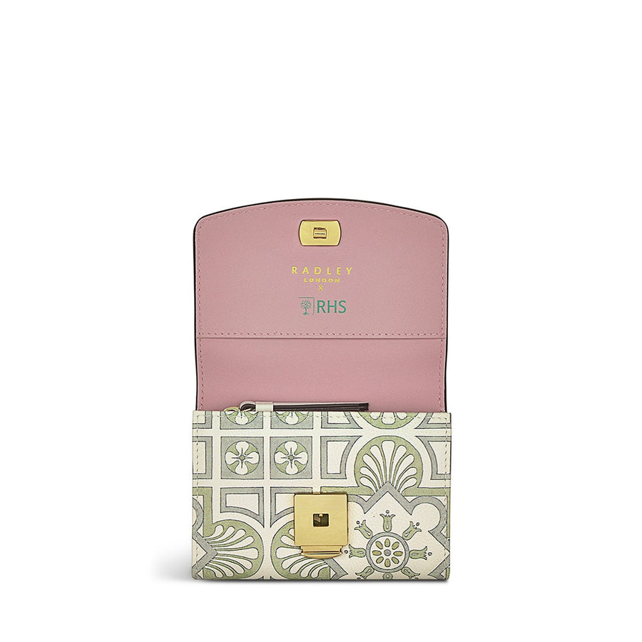 RHS SS24 Leather Medium Flapover Wallet in Chalk - S9280109