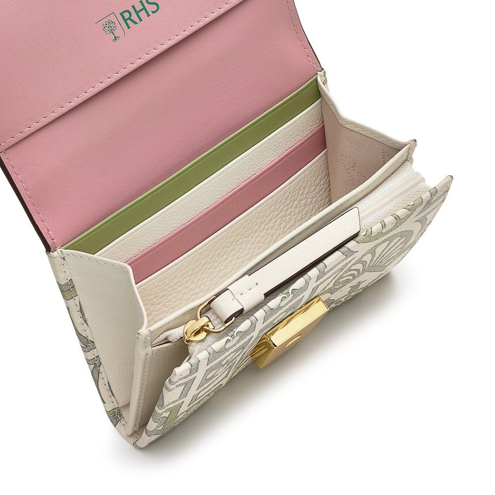 RHS SS24 Leather Medium Flapover Wallet in Chalk - S9280109