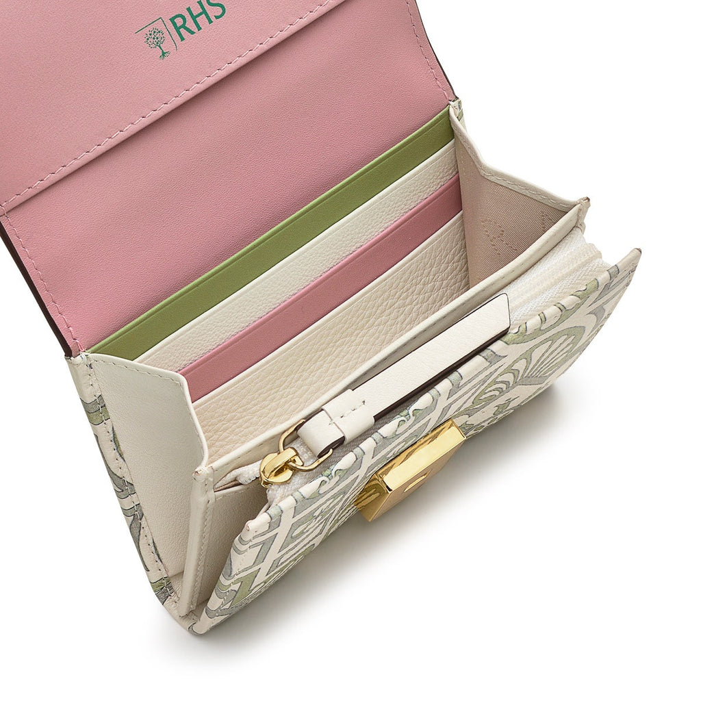 RHS SS24 Leather Medium Flapover Wallet in Chalk - S9280109