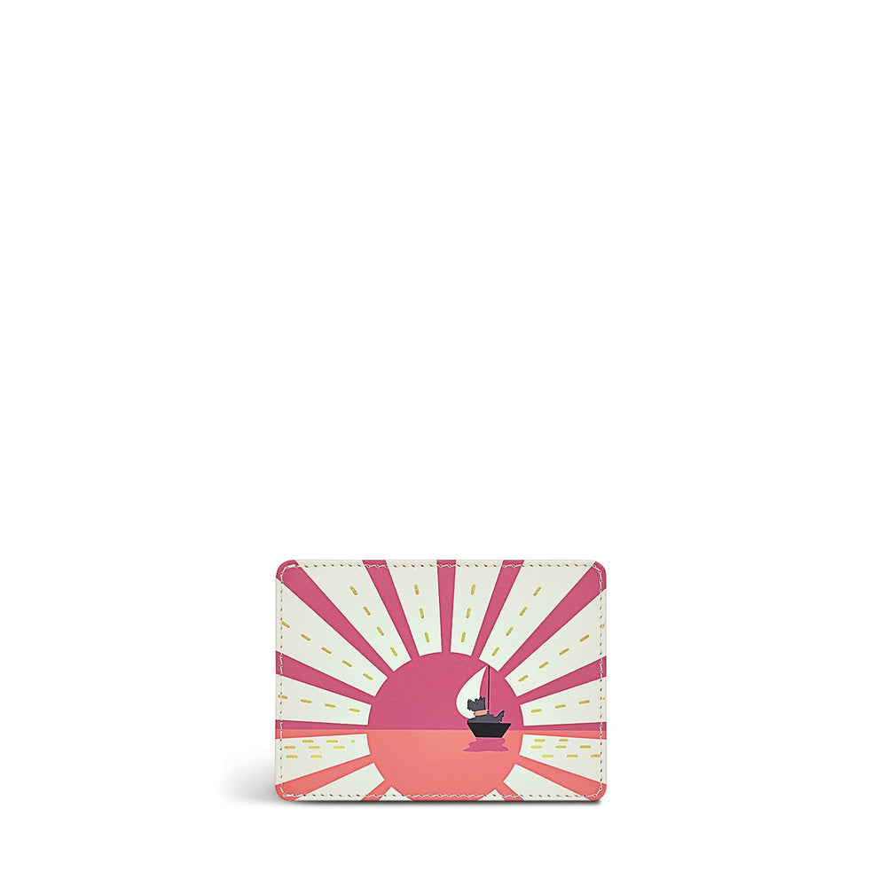 Sailing Into The Sun Leather Small Travel Cardholder in Chalk - S9296109