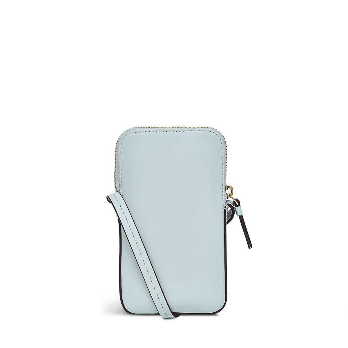 You Are My Sunshine Leather Medium Zip Around Phone Crossbody in Seafoam - S9300367