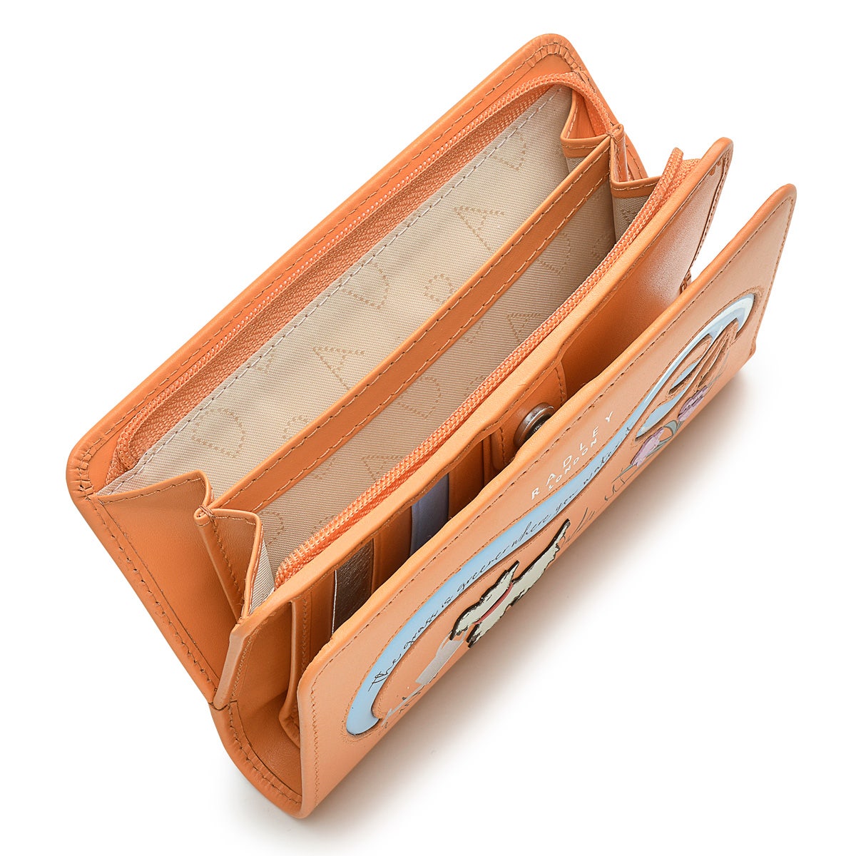 The Grass Is Greener Leather Medium Bifold Wallet in Apricot - S9302812