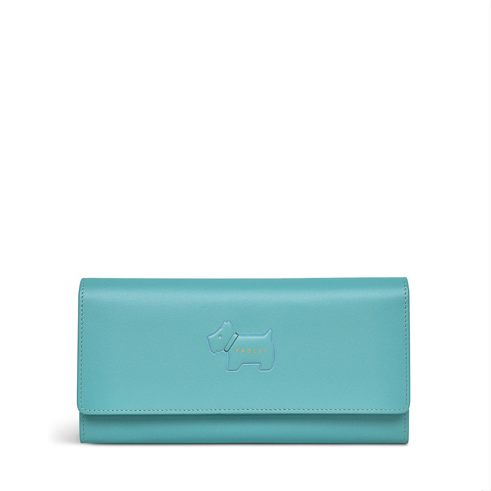 Puffy Radley Leather Large Flapover Wallet in Ocean - S9353417