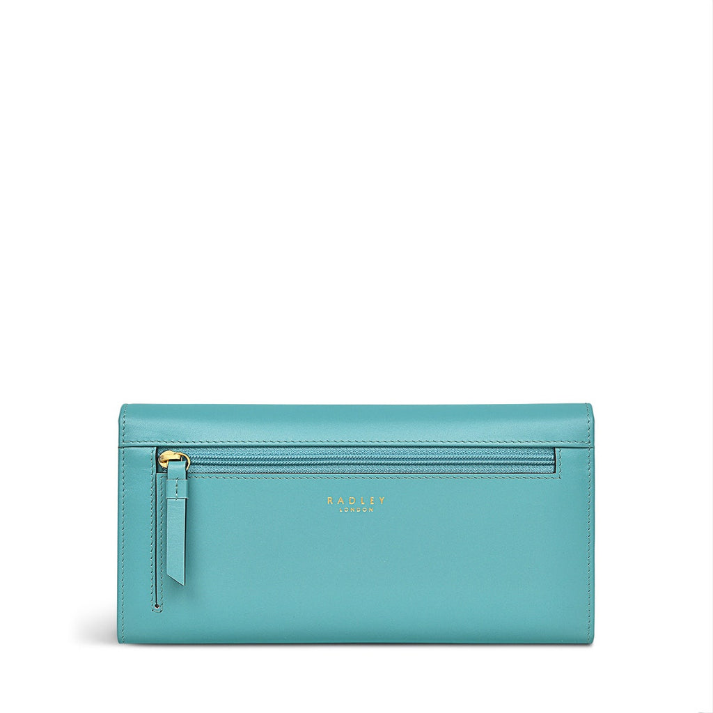 Puffy Radley Leather Large Flapover Wallet in Ocean - S9353417