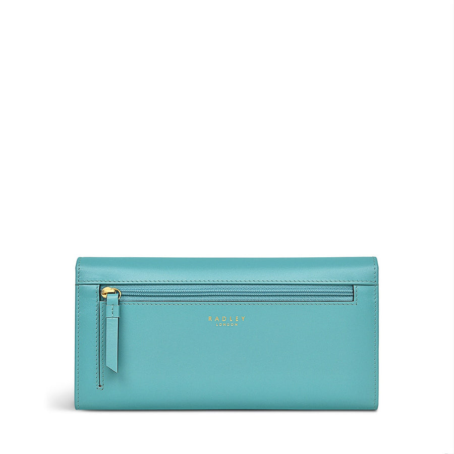Puffy Radley Leather Large Flapover Wallet in Ocean - S9353417