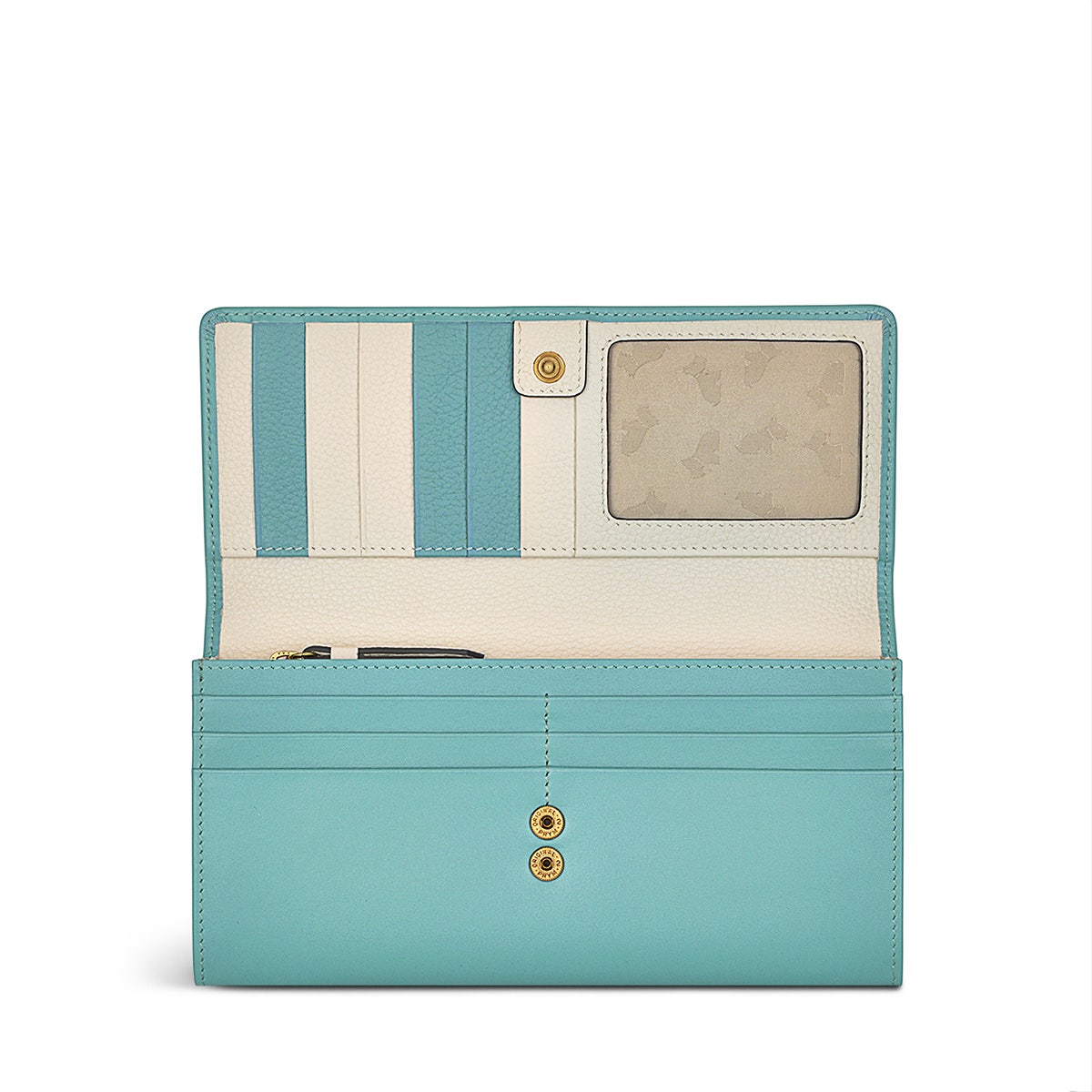 Puffy Radley Leather Large Flapover Wallet in Ocean - S9353417