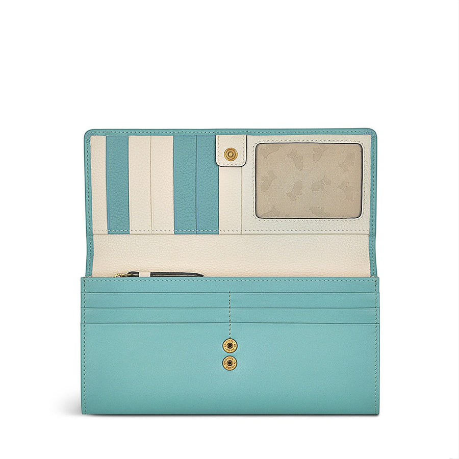 Puffy Radley Leather Large Flapover Wallet in Ocean - S9353417