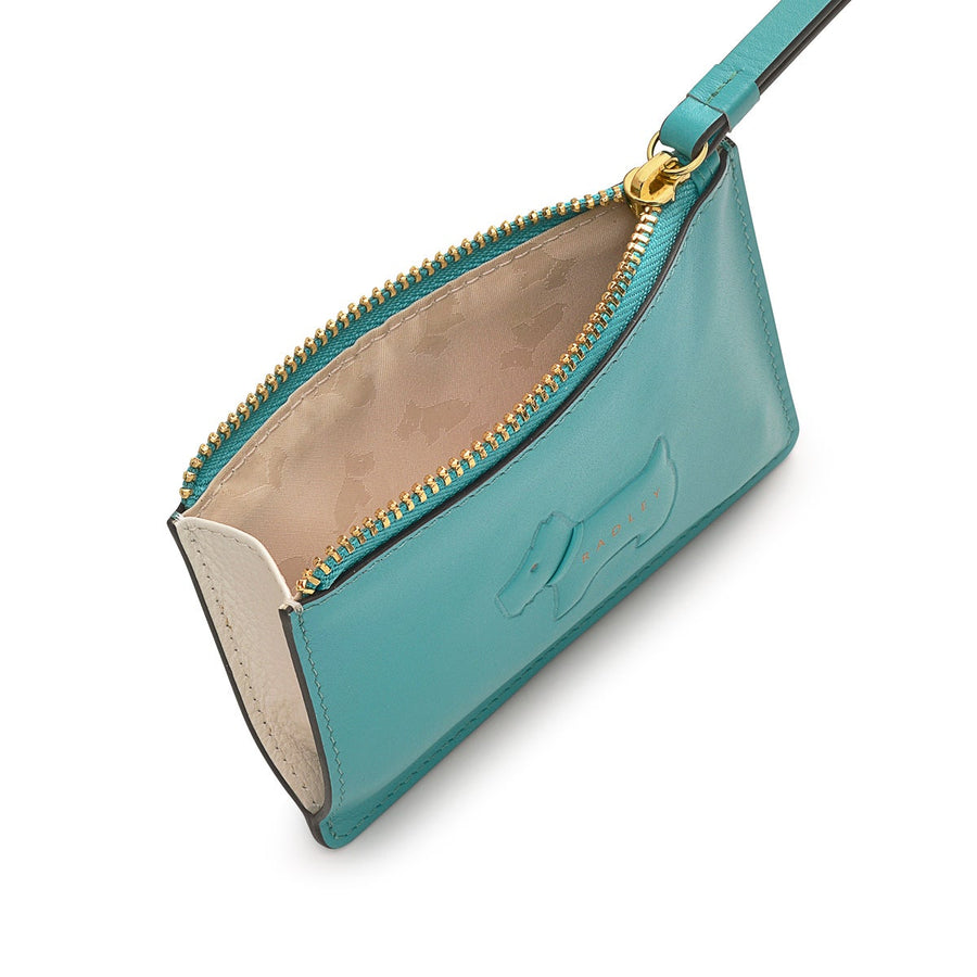 Puffy Radley Leather Small Ziptop Coin Wallet in Ocean - S9364417