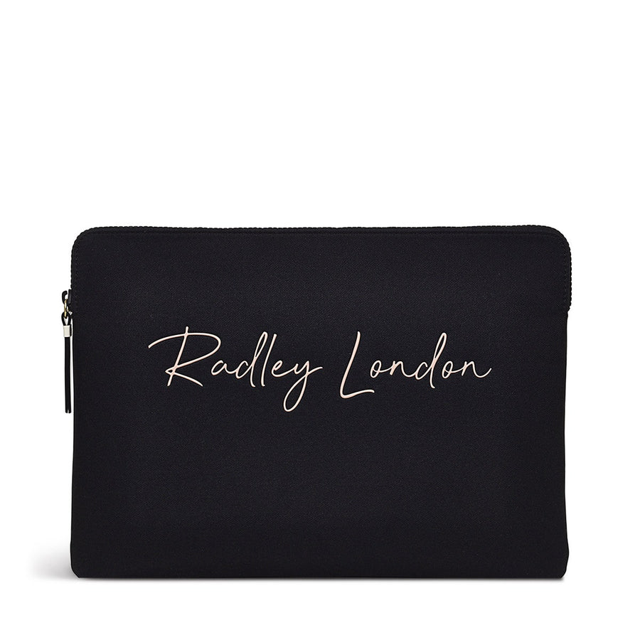 Addison Gardens Fabric Medium Laptop Pouch in Black - S9455001