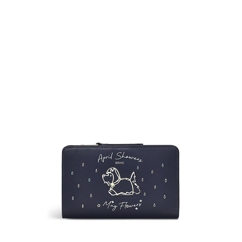 April Showers Leather Medium Bifold Wallet in Ink - S9483401