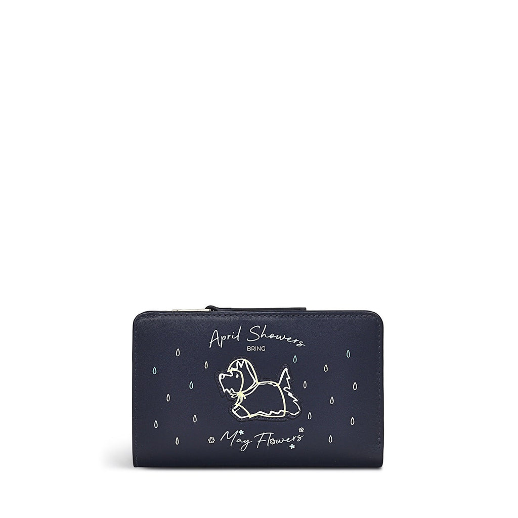 April Showers Leather Medium Bifold Wallet in Ink - S9483401
