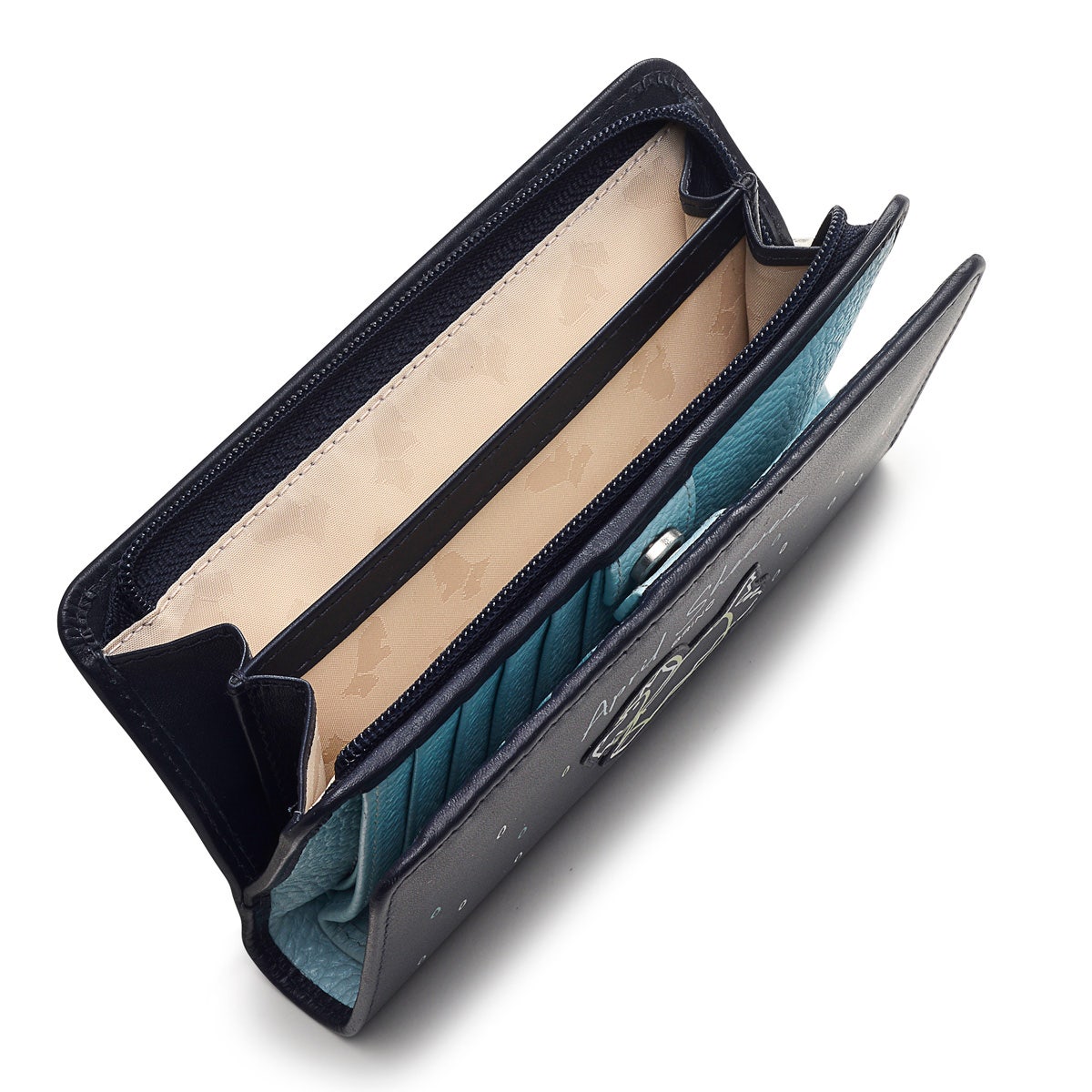 April Showers Leather Medium Bifold Wallet in Ink - S9483401