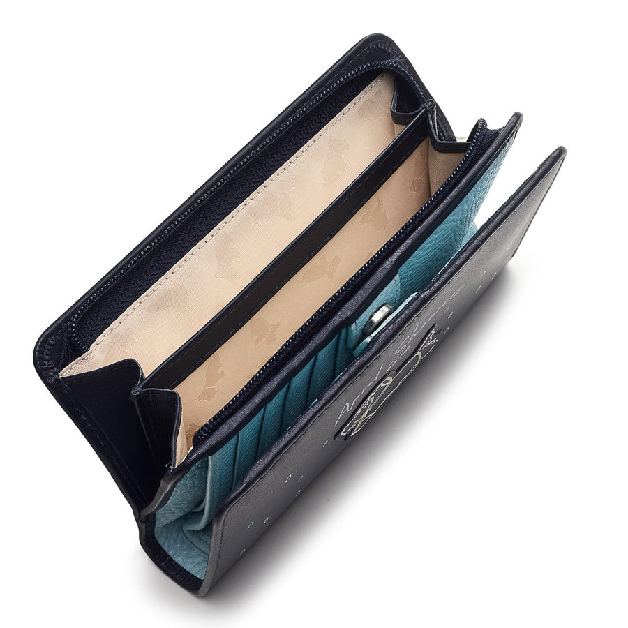 April Showers Leather Medium Bifold Wallet in Ink - S9483401