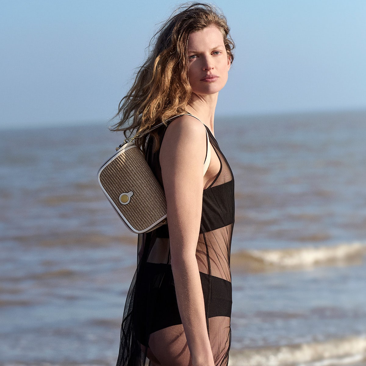 Natural Small Flapover Cross Body Bag | Bathurst Mews AW25