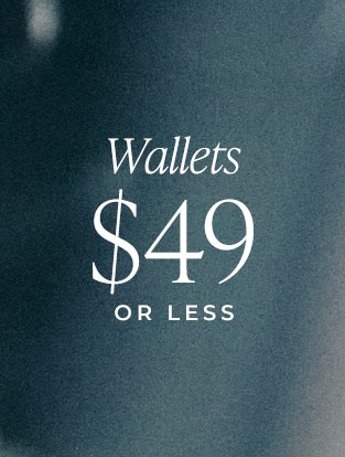 Shop wallets for $49 or less