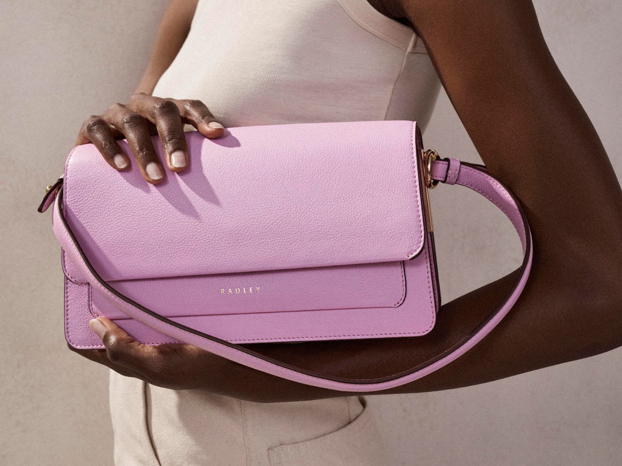 Radley pink leather bag 2025